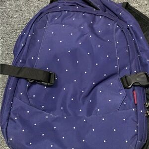 Blue polka dot backpack
